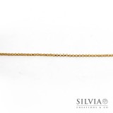 Catena rolò liscia color oro in acciaio da 2 mm x 1m