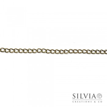 Catena ovale a torsione color bronzo da 7x5 mm x 1m