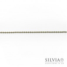 Catena a pallini color bronzo da 2,4 mm x 1m