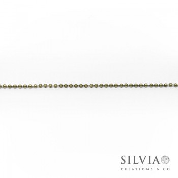 Catena a pallini color bronzo da 2,4 mm x 1m