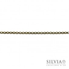 Catena rolò liscia color bronzo da 3 mm x 1m