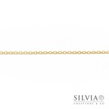 Catena forzatina liscia color oro da 3x2,5 mm x 1m