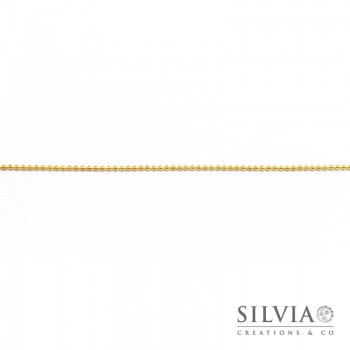Catena a pallini color oro da 1,5 mm x 1m