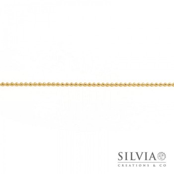 Catena a pallini color oro da 2 mm x 1m