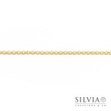 Catena rolò liscia color oro da 3 mm x 1m