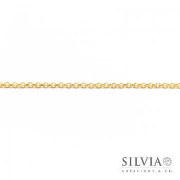 Catena rolò liscia color oro da 3 mm x 1m