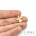 Charm a forma di angelo oro opaco in zama 17x12 mm