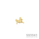 Charm a forma di cavallo oro opaco in zama 16x15 mm