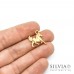 Charm a forma di cavallo oro opaco in zama 16x15 mm