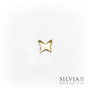 Charm a forma di farfalla oro in zama 16x15 mm