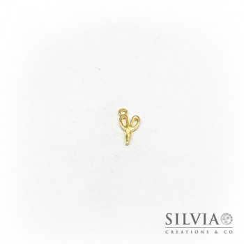 Charm a forma di forbici oro in zama 15x9 mm