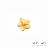 Charm link a forma di fiore oro opaco 25x30 mm