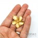 Charm link a forma di fiore oro opaco 25x30 mm
