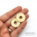 Charm a forma di ovale con trama a fiori oro opaco in zama 28x23 mm