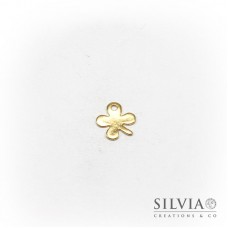 Charm a forma di quadrifoglio oro in zama 16x15 mm