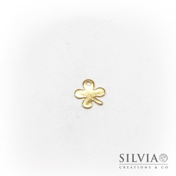 Charm a forma di quadrifoglio oro in zama 16x15 mm