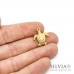 Charm a forma di tartaruga oro opaco in zama 18x15 mm