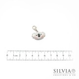 Charm musetto koala grigio con moschettone