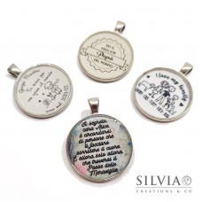 Ciondolo con scritta o immagine personalizzata da 30mm