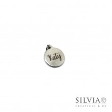 Ciondolo inciso con scritta personalizzata Ciondolo inciso con scritta personalizzata