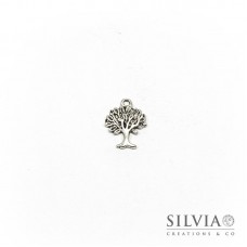 Charm a forma di albero argento antico in zama 22x17 mm