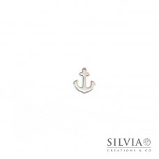 Charm a forma di ancora acciaio 16x13 mm