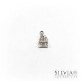 Charm a forma di castello argento antico in zama 21x11 mm