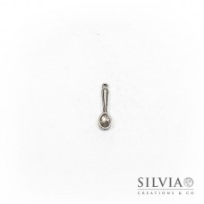 Charm a forma di cucchiaio argento antico in zama 23x6 mm