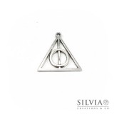 Charm Doni della Morte argento antico in zama 32x31 mm