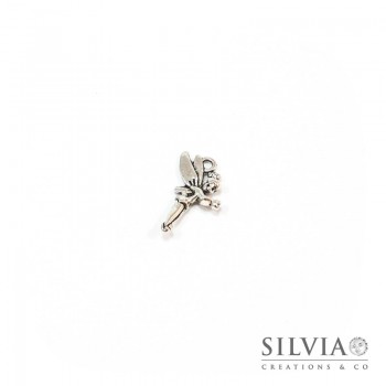 Charm fatina Campanellino argento antico in zama 25x16 mm