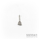 Charm a forma di scopa argento antico in zama 28x10 mm