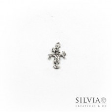 Charm a forma di spaventapasseri argento antico in zama 25x15 mm