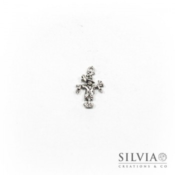 Charm a forma di spaventapasseri argento antico in zama 25x15 mm