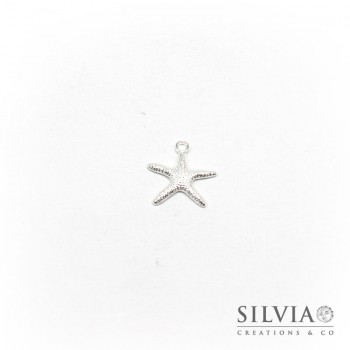 Charm a forma di stella marina argento in zama 19x19 mm