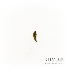 Charm a forma di ala bronzo in zama 16x5 mm