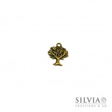Charm a forma di albero bronzo in zama 22x17 mm