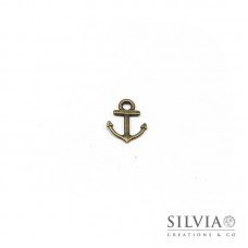 Charm a forma di ancora bronzo in zama 19x15 mm
