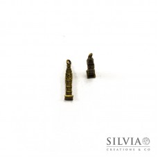 Charm a forma di Big Ben bronzo in zama 25x5 mm
