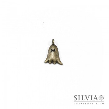 Charm a forma di fantasma bronzo in zama 20x14 mm