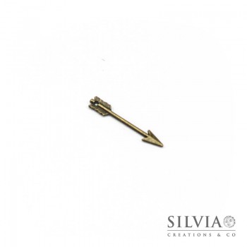 Charm a forma di freccia bronzo in zama 29x5 mm