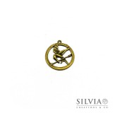 Charm ghiandaia imitatrice bronzo in zama 28x25 mm