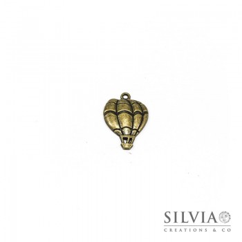 Charm a forma di mongolfiera bronzo in zama 25x17 mm