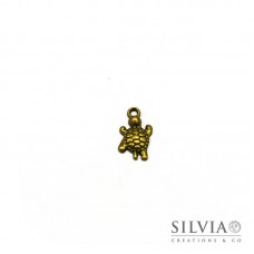 Charm a forma di tartaruga bronzo in zama 22x17 mm