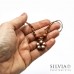 Collana cordino cerato con biscotto bucaneve