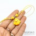 Collana cordino cerato con pulcino giallo