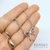 Collana girocollo catenina e fiocco in acciaio