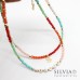 Collana girocollo corallini e cristalli colorati con nome o iniziale