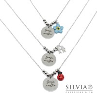 Collana girocollo per maestre e insegnanti ciondolo grazie maestra