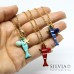 Collana girocollo catena acciaio dorato pesce smaltato