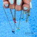 Collana girocollo catena acciaio dorato pesce smaltato